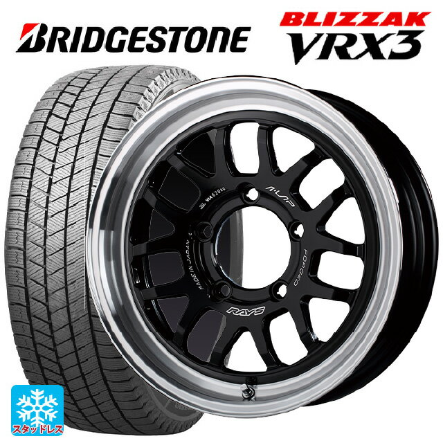 スズキ ジムニー(64系)用 215/70R16 100Q ブリヂストン ブリザック VRX3 # 正規品 A LAP(エーラップ) 07X # BD 新品スタッドレスタイヤホイール 5本セット