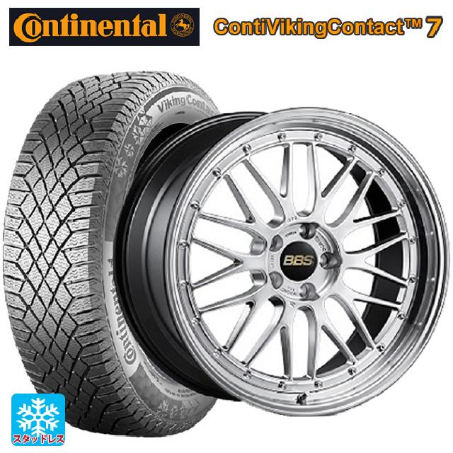 225/60R18 104T XL コンチネンタル コンチバイキングコンタクト7 正規品 BBS LM DS-BKBD 18-7.5J 国産車用 スタッドレスタイヤホイール4本セット