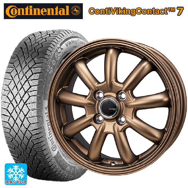 【6/15〜16限定 全品P5倍＆クーポン】155/65R14 75T コンチネンタル コンチバイキングコンタクト7 正規品 ジャパン三陽 ジェーピースタイル バーニー リミテッドエディション マットブロンズ 14-4.5J 国産車用 スタッドレスタイヤホイール4本セット