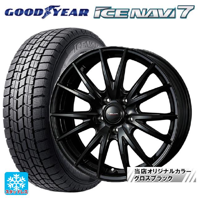 【6/20限定 全品P5倍＆クーポン】215/65R16 98Q グッドイヤー アイスナビ7(数量限定) ウェッズ ヴェルバ スポルト2（数量限定） # グロスブラック 16-6.5J 国産車用 スタッドレスタイヤホイール4本セット