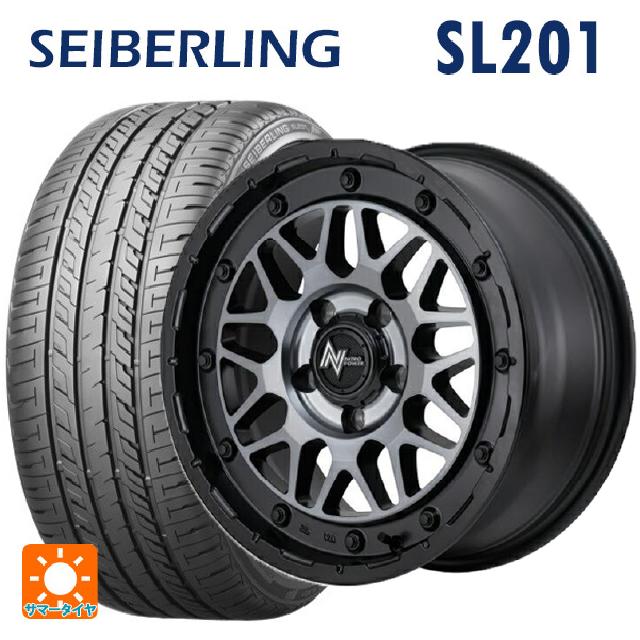 【6/22 20時〜 全品P5倍＆クーポン】205/60R16 92H セイバーリング セイバーリング SL201(ブリヂストン工場生産） エムアイディー ナイトロパワー M29 スティンガー セミグロスブラッククリア 16-7J 国産車用 サマータイヤホイール4本セット