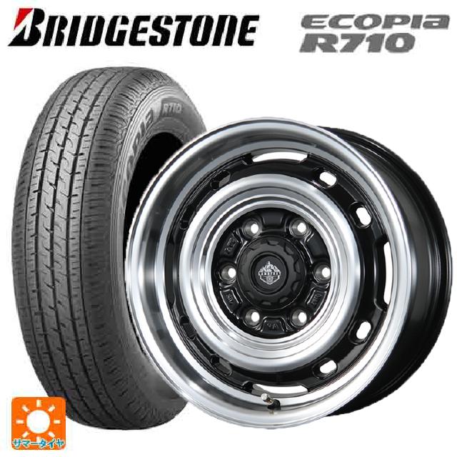 トヨタ ハイエース(200系)用 195/80R15 107/105N ブリヂストン エコピア R710 正規品 # トピー ランドフット XFG GB/P 新品サマータイヤホイール 4本セット