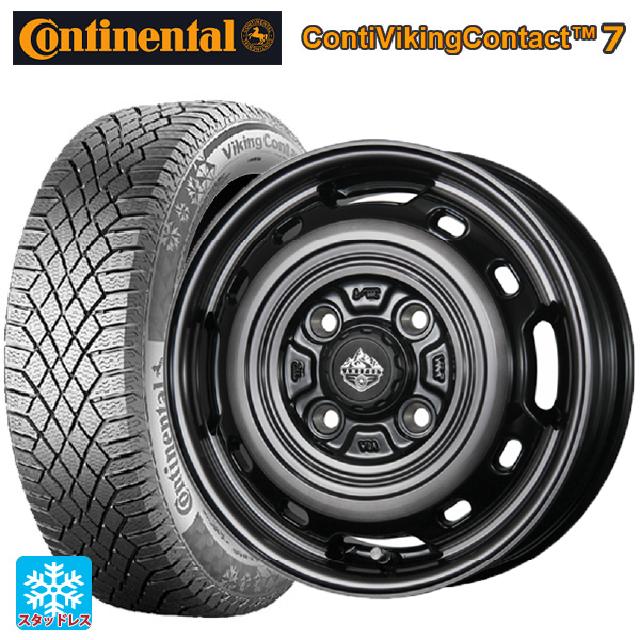【6/15〜16限定 全品P5倍＆クーポン】155/65R14 75T コンチネンタル コンチバイキングコンタクト7 正規品 トピー ランドフット XFG SC/P 14-4.5J 国産車用 スタッドレスタイヤホイール4本セット