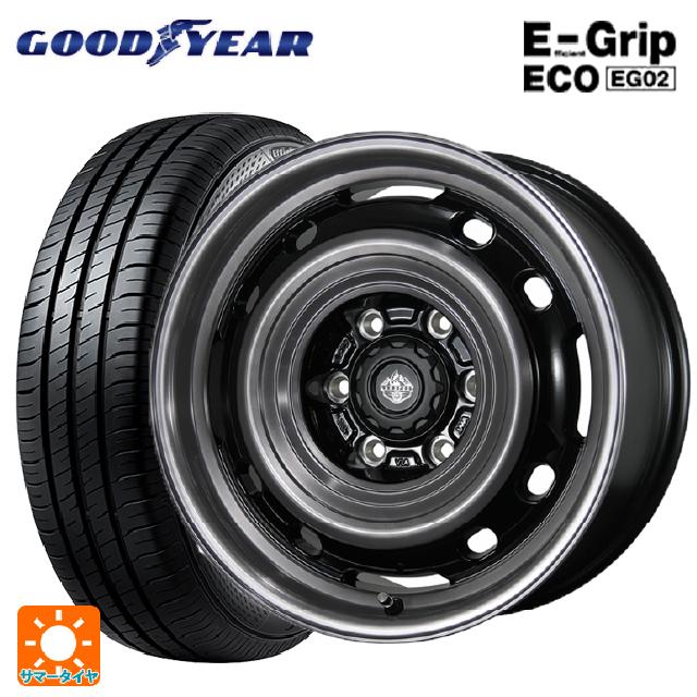 【6/15〜16限定 全品P5倍＆クーポン】165/55R15 75V グッドイヤー エフィシェントグリップ エコ EG02 トピー ランドフット XFG GB/P 15-4.5J 国産車用 サマータイヤホイール4本セット
