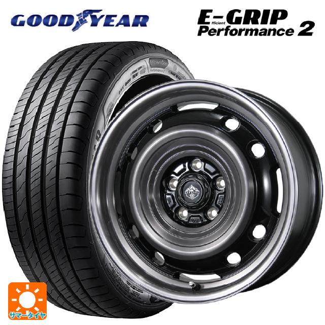 195/65R15 91V グッドイヤー エフィシェントグリップ パフォーマンス2 トピー ランドフット XFG SC/P 15-6J 国産車用 サマータイヤホイール4本セット