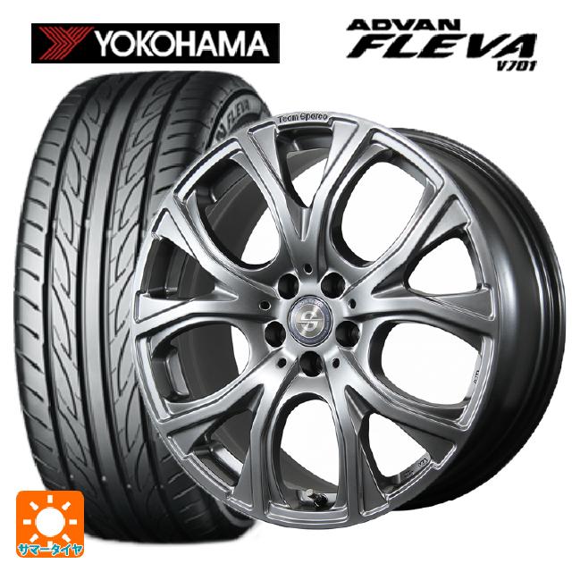 ボルボ XC40リチャージ(XE400)用 235/55R18 100V ヨコハマ アドバン フレバ V701 チームスパルコ ヴェネージュ H/MG 新品サマータイヤホイール 4本セット