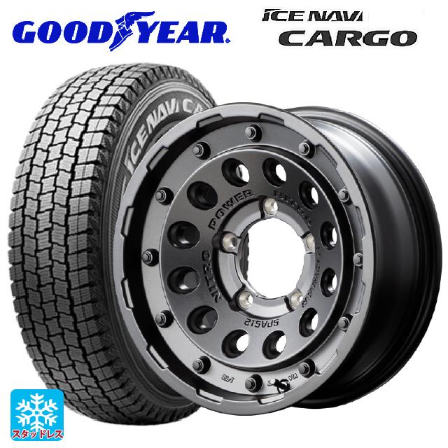 スズキ ジムニーシエラ(74系)用 2025年製 195/80R15 107/105N グッドイヤー アイスナビ カーゴ # エムアイディー ナイトロパワーH12 ショットガン バレルブラック 新品スタッドレスタイヤホイール 4本セット