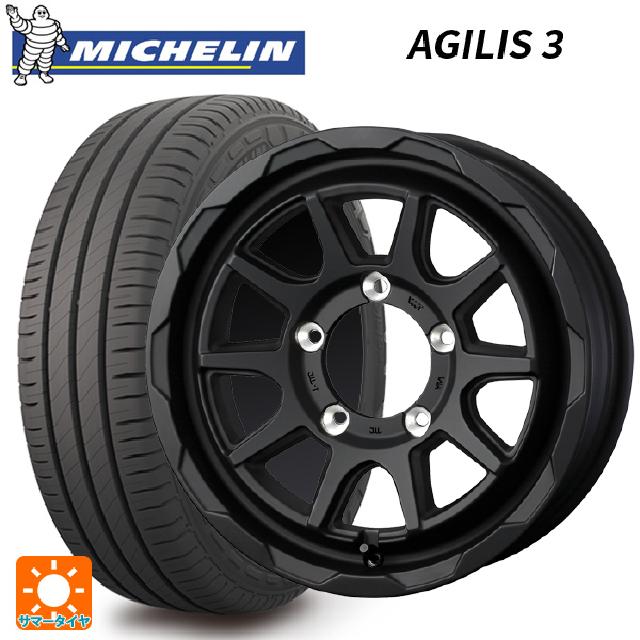 【8/24 20時〜 最大3万円OFFクーポン】スズキ ジムニーシエラ(74系)用 195/80R15 108/106S ミシュラン 正規品 アジリス 3 ウェッズ マッドヴァンス06 フルマットブラック 新品サマータイヤホイール 5本セット
