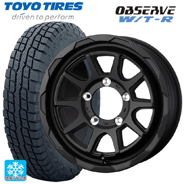 スズキ ジムニー(64系)用 185/85R16 105N トーヨー オブザーブ W/T-R マッドヴァンス06 フルマットブラック 新品スタッドレスタイヤホイール 5本セット