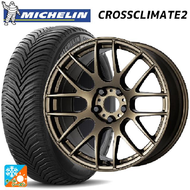 【6/22 20時〜 全品P5倍＆クーポン】215/50R17 95W XL ミシュラン 正規品 クロスクライメイト2 ワーク エモーション M8R AHG 17-7J 国産車用 オールシーズンタイヤホイール4本セット
