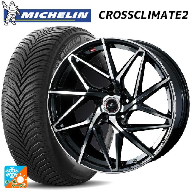 スバル レヴォーグ(VN系)用 225/45R18 95Y XL ミシュラン 正規品 クロスクライメイト2 レオニス IT PBMC 新品オールシーズンタイヤホイール 4本セット