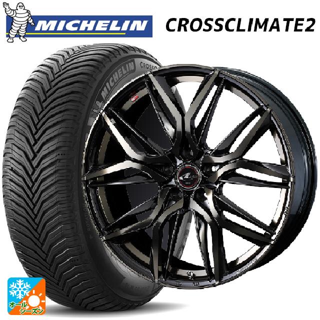 【6/11 1:59迄 全品ポイント5倍】215/45R17 91Y XL ミシュラン 正規品 クロスクライメイト2 ウェッズ レオニス LM PBMC/TI 17-7J 国産車用 オールシーズンタイヤホイール4本セット