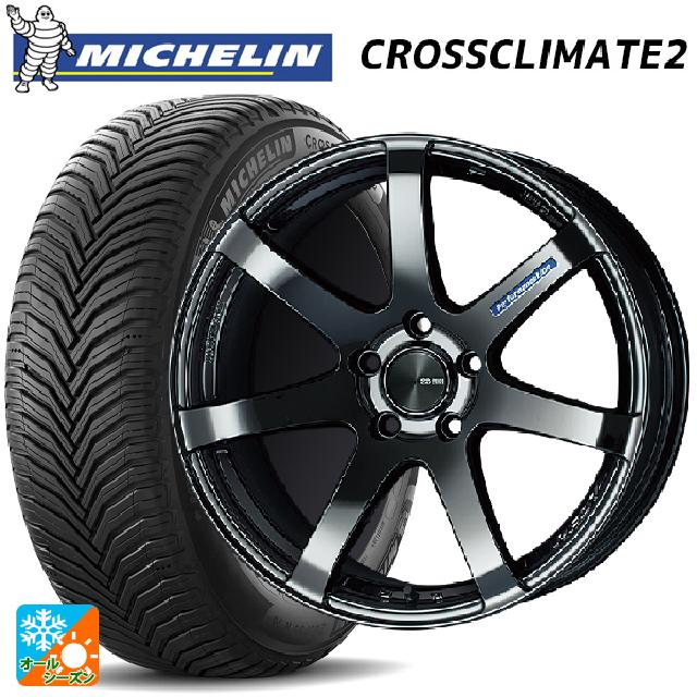 トヨタ カローラ スポーツ(210系)用 225/40R18 92Y XL ミシュラン 正規品 クロスクライメイト2 エンケイ パフォーマンスライン PF07 SBK 新品オールシーズンタイヤホイール 4本セット