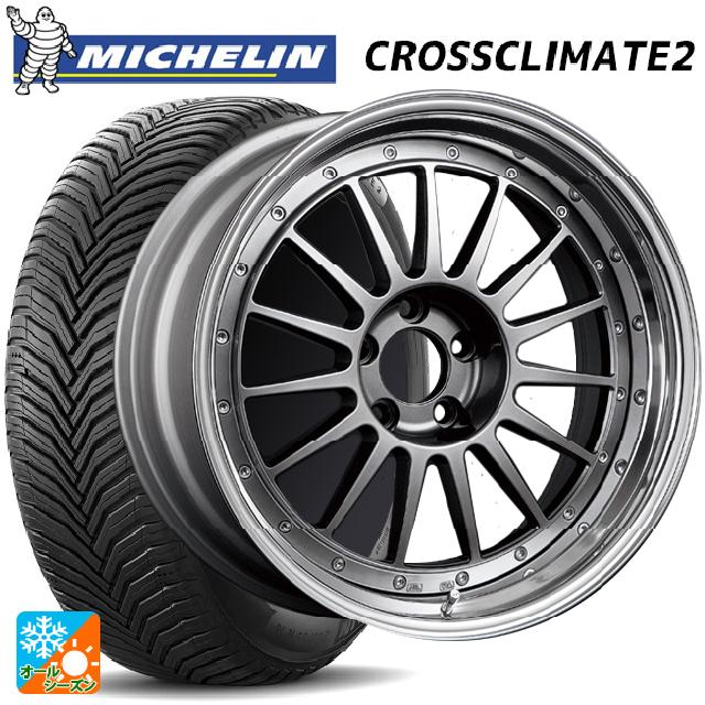 【6/22 20時〜 全品P5倍＆クーポン】215/45R18 93W XL ミシュラン クロスクライメイト2 正規品 タナベ SSR プロフェッサー TF1 チタンシルバー 18-7J 国産車用 オールシーズンタイヤホイール4本セット
