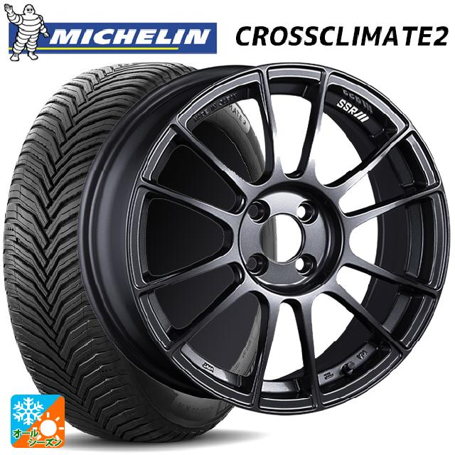 【6/11 1:59迄 全品ポイント5倍】185/55R16 83V ミシュラン 正規品 クロスクライメイト2 タナベ SSR GT X04 ダークガンメタ 16-6.5J 国産車用 オールシーズンタイヤホイール4本セット