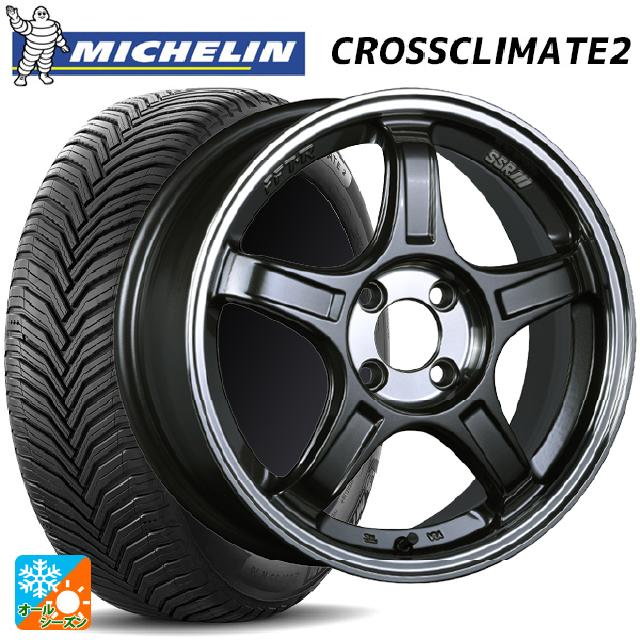 【6/22 20時〜 全品P5倍＆クーポン】185/55R16 83V ミシュラン 正規品 クロスクライメイト2 タナベ SSR GT X03 マシンドグラファイトガンメタ＋スモーククリア 16-6.5J 国産車用 オールシーズンタイヤホイール4本セット