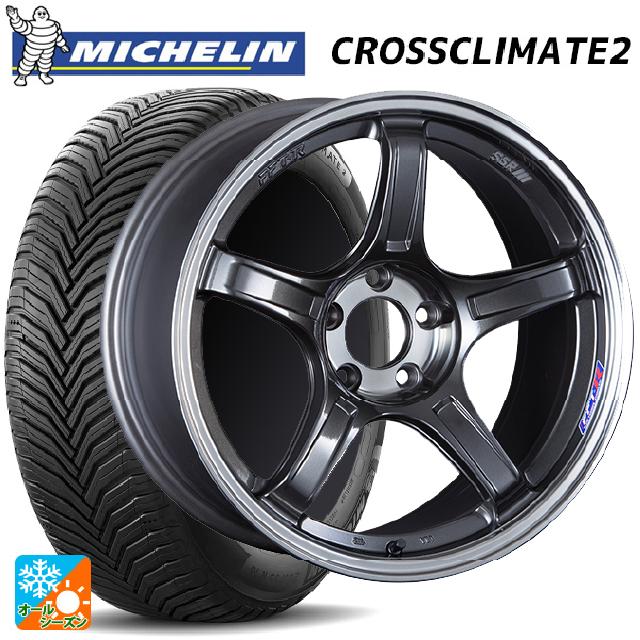 スバル レヴォーグ(VN系)用 225/45R18 95Y XL ミシュラン 正規品 クロスクライメイト2 SSR GT X03 マシンドグラファイトガンメタ＋スモーククリア 新品オールシーズンタイヤホイール 4本セット