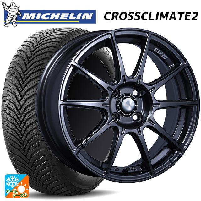 【6/11 1:59迄 全品ポイント5倍】185/60R15 88V XL ミシュラン 正規品 クロスクライメイト2 タナベ SSR GT X01 R スペック ダークガンメタ 15-6J 国産車用 オールシーズンタイヤホイール4本セット