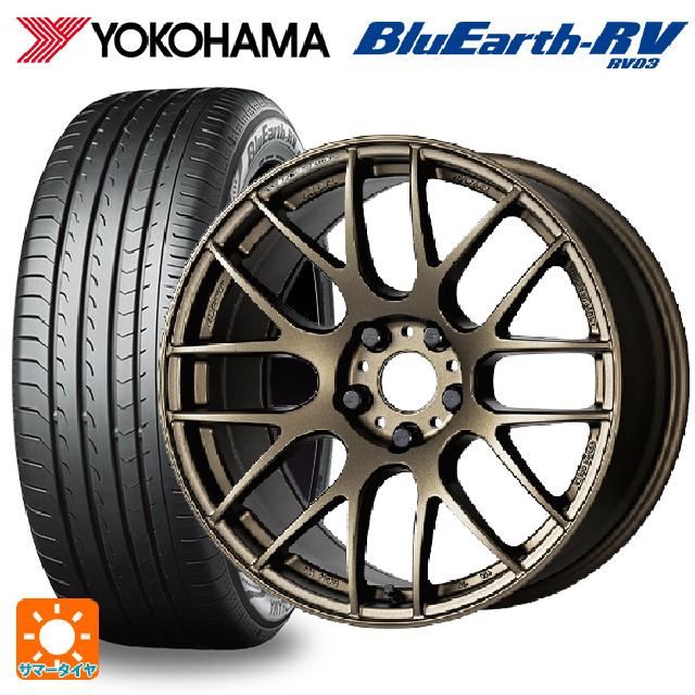 【6/22 20時〜 全品P5倍＆クーポン】225/60R17 99H ヨコハマ ブルーアース RV03 # ワーク エモーション M8R AHG 17-7J 国産車用 サマータイヤホイール4本セット