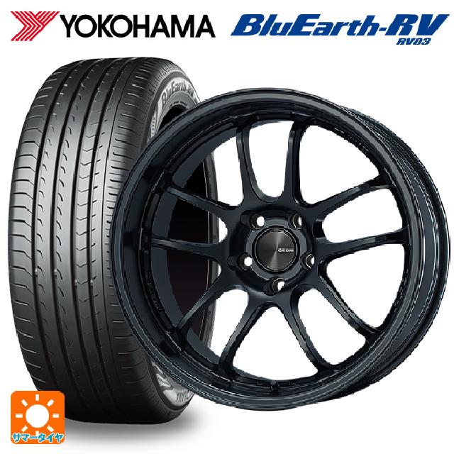 トヨタ アルファード(30系)用 235/50R18 101V XL ヨコハマ ブルーアース RV03 エンケイ パフォーマンスライン PF01 EVO マットブラック 新品サマータイヤホイール 4本セット