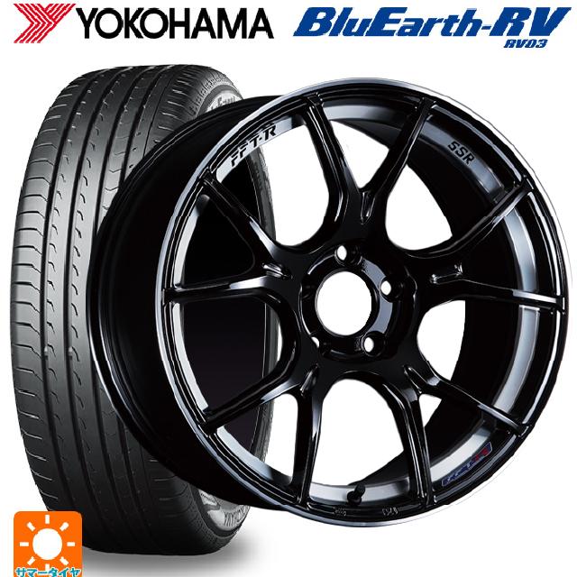 【6/11 1:59迄 全品ポイント5倍】215/45R17 91W XL ヨコハマ ブルーアース RV03 タナベ SSR GT X02 グロスブラック 17-7J 国産車用 サマータイヤホイール4本セット
