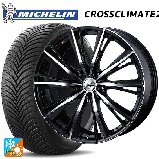 235/65R18 110V XL ミシュラン クロスクライメイト2 SUV 正規品 ウェッズ レオニス WX BKMC 18-8J 国産車用 オールシーズンタイヤホイール4本セット