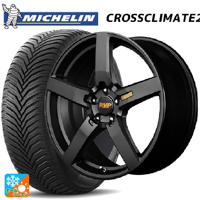 【6/22 20時〜 全品P5倍＆クーポン】215/45R18 93W XL ミシュラン クロスクライメイト2 正規品 エムアイディー MID エクスクルーシブ 050F セミグロスガンメタ 18-7J 国産車用 オールシーズンタイヤホイール4本セット