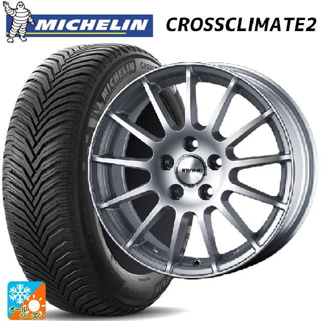 ポルシェ カイエン(E3系)用 255/55R19 111W XL ミシュラン クロスクライメイト2 SUV 正規品 アーヴィン F01 ハイパーシルバー 新品オールシーズンタイヤホイール 4本セット