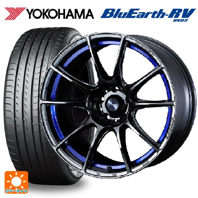 【6/15〜16限定 全品P5倍＆クーポン】スバル フォレスター(SL系)用 225/55R18 98V ヨコハマ ブルーアース RV03 # ウェッズ ウェッズスポーツ SA25R BLC2 新品サマータイヤホイール 4本セット
