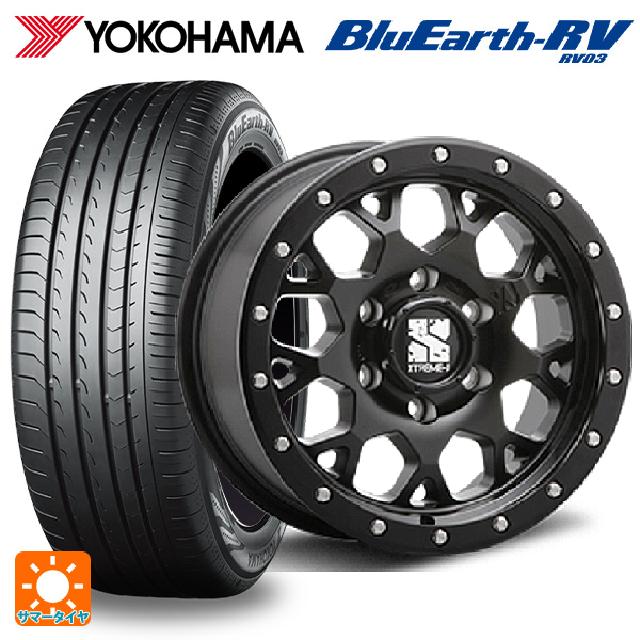 ジープ レネゲード(BU14/BU24)用 215/60R17 96H ヨコハマ ブルーアース RV03 # エムエルジェイ エクストリームJ XJ04 Satin Black 新品サマータイヤホイール 4本セット