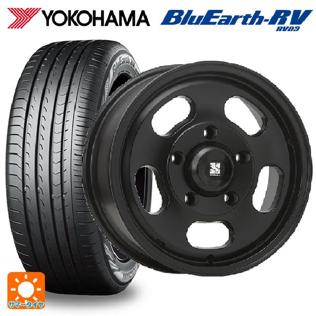 205/55R16 91W ヨコハマ ブルーアース RV03 エムエルジェイ エクストリームJ Dスロット サテンブラック 16-6.5J 国産車用 サマータイヤホイール4本セット