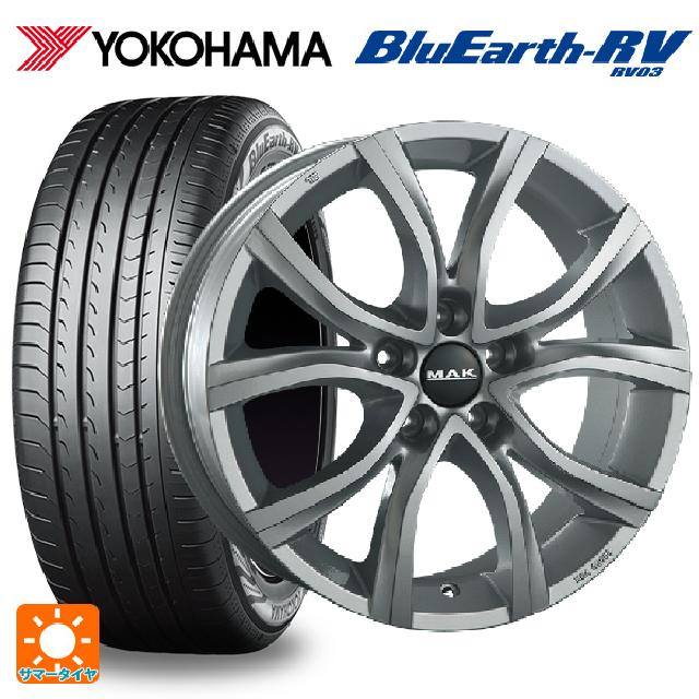 【6/15〜16限定 全品P5倍＆クーポン】シトロエン C5エアクロスSUV(C84系)用 225/55R18 98V ヨコハマ ブルーアース RV03 # 阿部商会 マック アンチバス シルバー 新品サマータイヤホイール 4本セット