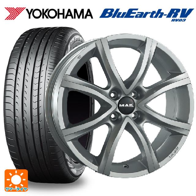 【6/15〜16限定 全品P5倍＆クーポン】シトロエン C4(C41系)用 215/60R17 96H ヨコハマ ブルーアース RV03 # 阿部商会 マック アンチバス シルバー 新品サマータイヤホイール 4本セット