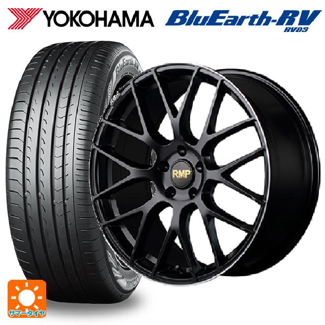 スバル レヴォーグ(VN系)用 225/40R19 93W XL ヨコハマ ブルーアース RV03 RMP 028F セミグロスブラック＋リムエッジDC＋ロゴマシニング 新品サマータイヤホイール 4本セット