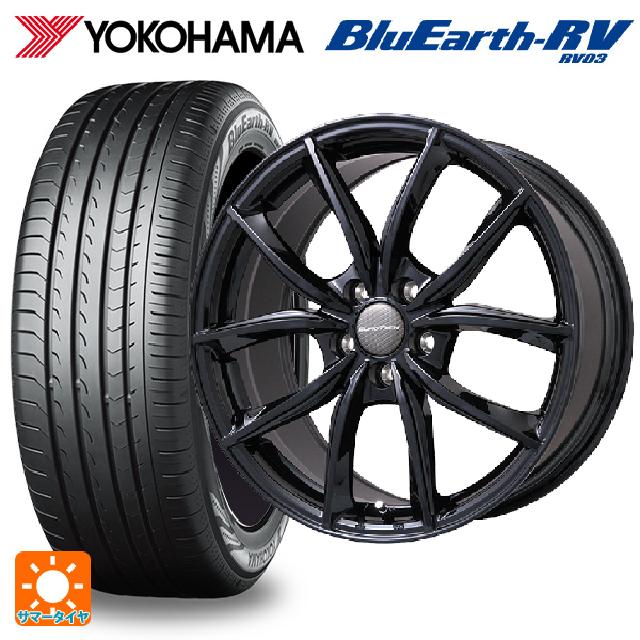 プジョー 508(R8系)用 215/55R17 94V ヨコハマ ブルーアース RV03 VPライン グロスブラック 新品サマータイヤホイール 4本セット