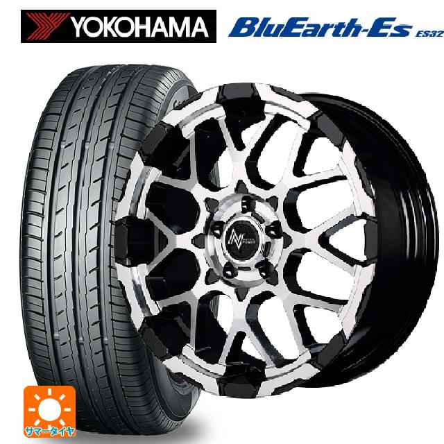 在庫有 ミツビシ デリカD5(3DA系)用 225/55R18 98V ヨコハマ ブルーアースEs ES32 # エムアイディー ナイトロパワー M28バレットエス ブラック/ミラーカット 新品サマータイヤホイール 4本セット