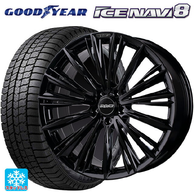【6/22 20時〜 全品P5倍＆クーポン】2024年製 225/60R18 100Q グッドイヤー アイスナビ8 # レイズ ベルサス クラフトコレクション ヴォウジェ 2223 リミテッド GX 18-7J 国産車用 スタッドレスタイヤホイール4本セット