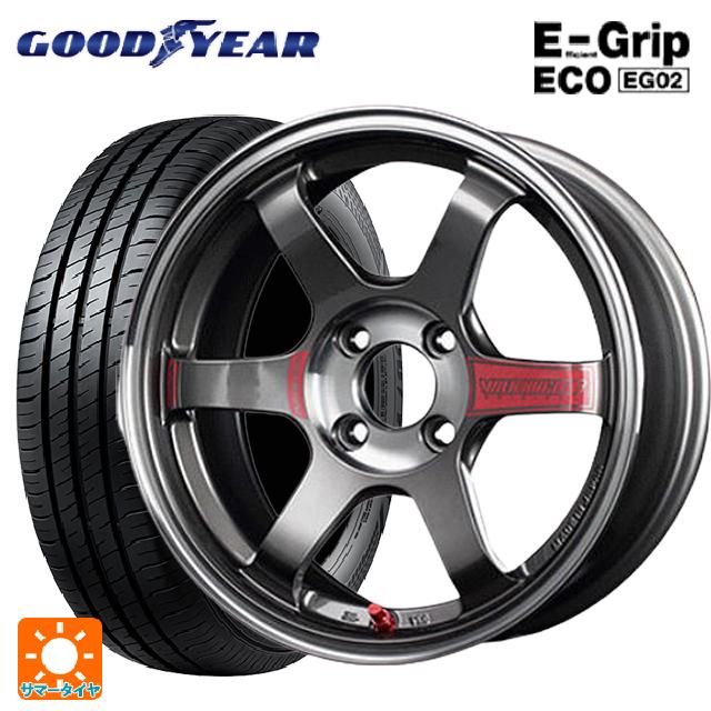 185/55R16 83V グッドイヤー エフィシェントグリップ エコ EG02 レイズ ボルクレーシング TE37 ソニックSL PG 16-6J 国産車用 サマータイヤホイール4本セット