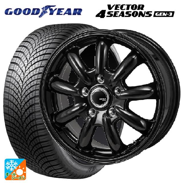 205/60R16 96V XL グッドイヤー ベクター4シーズンズ ジェン3 ジャパン三陽 ザック JP209 # グロスブラック 16-6.5J 国産車用 オールシ..