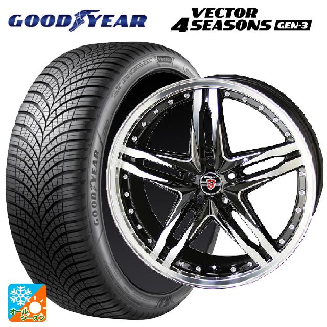 ホンダ ZR-V(RZ4)用 215/55R17 98W XL グッドイヤー ベクターフォーシーズンズ ジェン3 シュタイナー LSV ブラックポリッシュ 新品オールシーズンタイヤホイール 4本セット