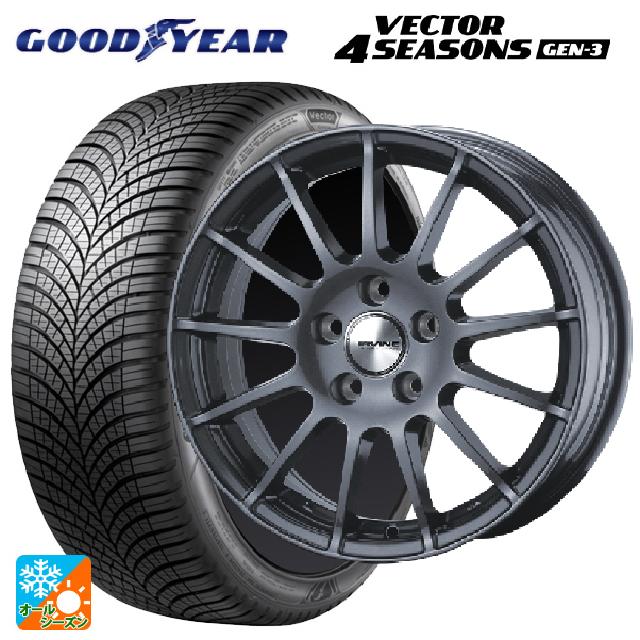 【最大3万円OFFクーポン 5/16 1:59迄】フィアット 500X(334系)用 215/55R17 98W XL グッドイヤー ベクターフォーシーズンズ ジェン3 アーヴィン F01 # ガンメタリック 新品オールシーズンタイヤホイール 4本セット 1