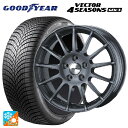 フィアット 500X(334系)用 215/55R17 98W XL グッドイヤー ベクターフォーシーズンズ ジェン3 アーヴィン F01 # ガンメタリック 新品オールシーズンタイヤホイール 4本セット