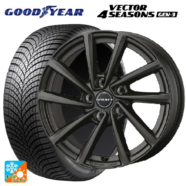 ミニ ミニクラブマン(F54)用 205/55R16 94V XL グッドイヤー ベクターフォーシーズンズ ジェン3 ボルベット タイプ V ミストラルアンスラサイトマット 新品オールシーズンタイヤホイール 4本セット