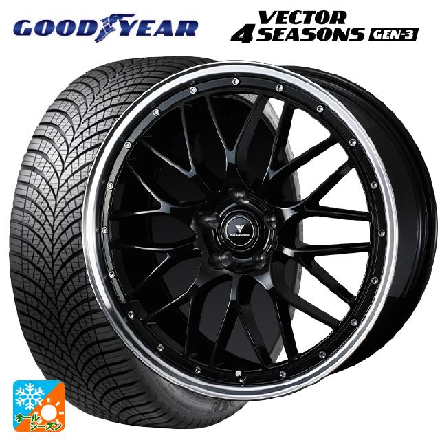 ホンダ ZR-V(RZ4)用 225/55R18 102W XL グッドイヤー ベクター4シーズンズ ジェン3 ウェッズ ノヴァリス アセットエムワン ブラック/リムポリッシュ 新品オールシーズンタイヤホイール 4本セット