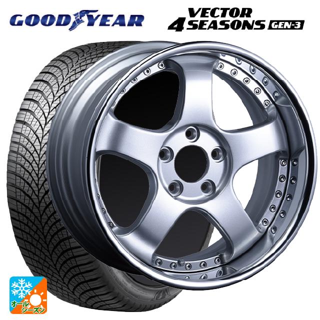 【6/22 20時〜 全品P5倍＆クーポン】215/50R17 95W XL グッドイヤー ベクター4シーズンズ ジェン3 タナベ SSR プロフェッサー SP1R シルバー 17-7J 国産車用 オールシーズンタイヤホイール4本セット