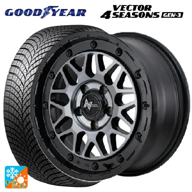 205/50R17 93W XL グッドイヤー ベクター4シーズンズ ジェン3 # エムアイディー ナイトロパワー M29 スティンガー セミグロスブラッククリア 17-7J 国産車用 オールシーズンタイヤホイール4本セット