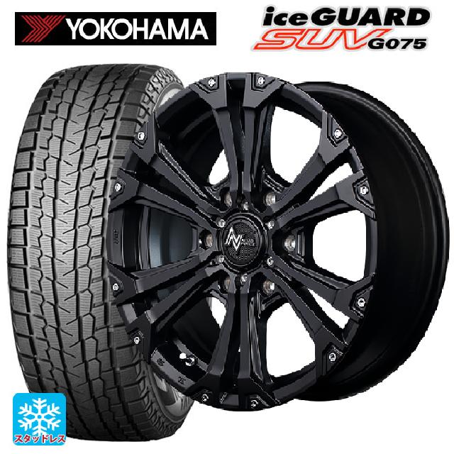 即日発送 トヨタ ランドクルーザープラド(150系)用 275/65R17 115Q ヨコハマ アイスガードSUV G075 ナイトロパワー ジャベリン セミグロスブラック＋ピアス＆ミルド 新品スタッドレスタイヤホイール 4本セット