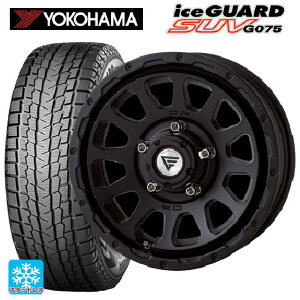 215/70R16 100Q ヨコハマ アイスガードSUV G075 # エクシズルライン デルタフォース オーバル マットブラック 16-6J 国産車用 スタッドレスタイヤホイール4本セット