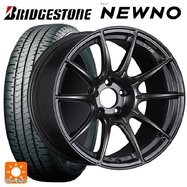【6/22 20時〜 全品P5倍＆クーポン】スバル レガシィアウトバック(BS系)用 225/55R18 98V ブリヂストン ニューノ 正規品 # タナベ SSR GT X01 フラットブラック 新品サマータイヤホイール 4本セット