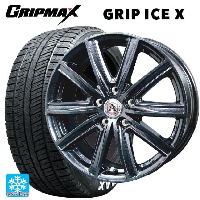 【6/11 1:59迄 全品ポイント5倍】205/55R16 91T グリップマックス グリップアイスX ホワイトレター テクノピア アフロディーテ MZ # ディープメタル 16-6.5J 国産車用 スタッドレスタイヤホイール4本セット